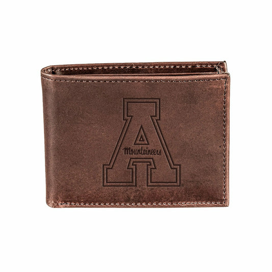 Team Sports America Signature - Appalachian State University, Bi-Fold Wallet, Brown, CH, 100% Genuine