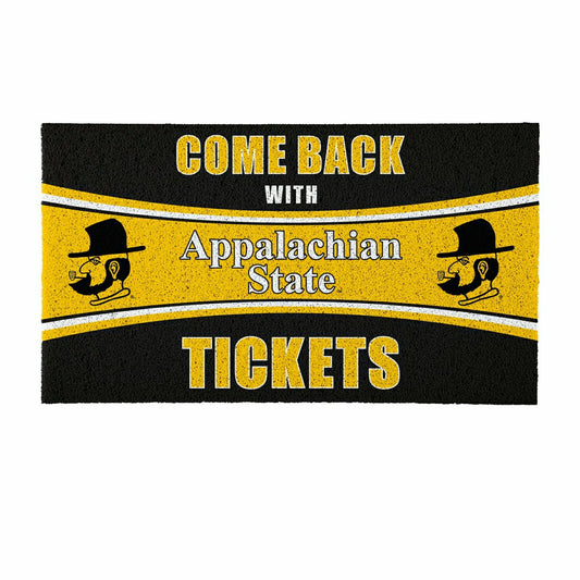 Team Sports America Everyday - 28" x 16" PVC Trapper Mat, Come Back with Tickets, Appalachian State U