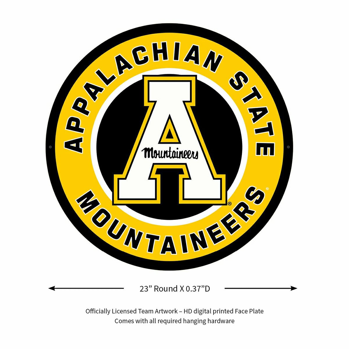 Team Sports America Value - LED Wall Decor, Round, Appalachian State University
