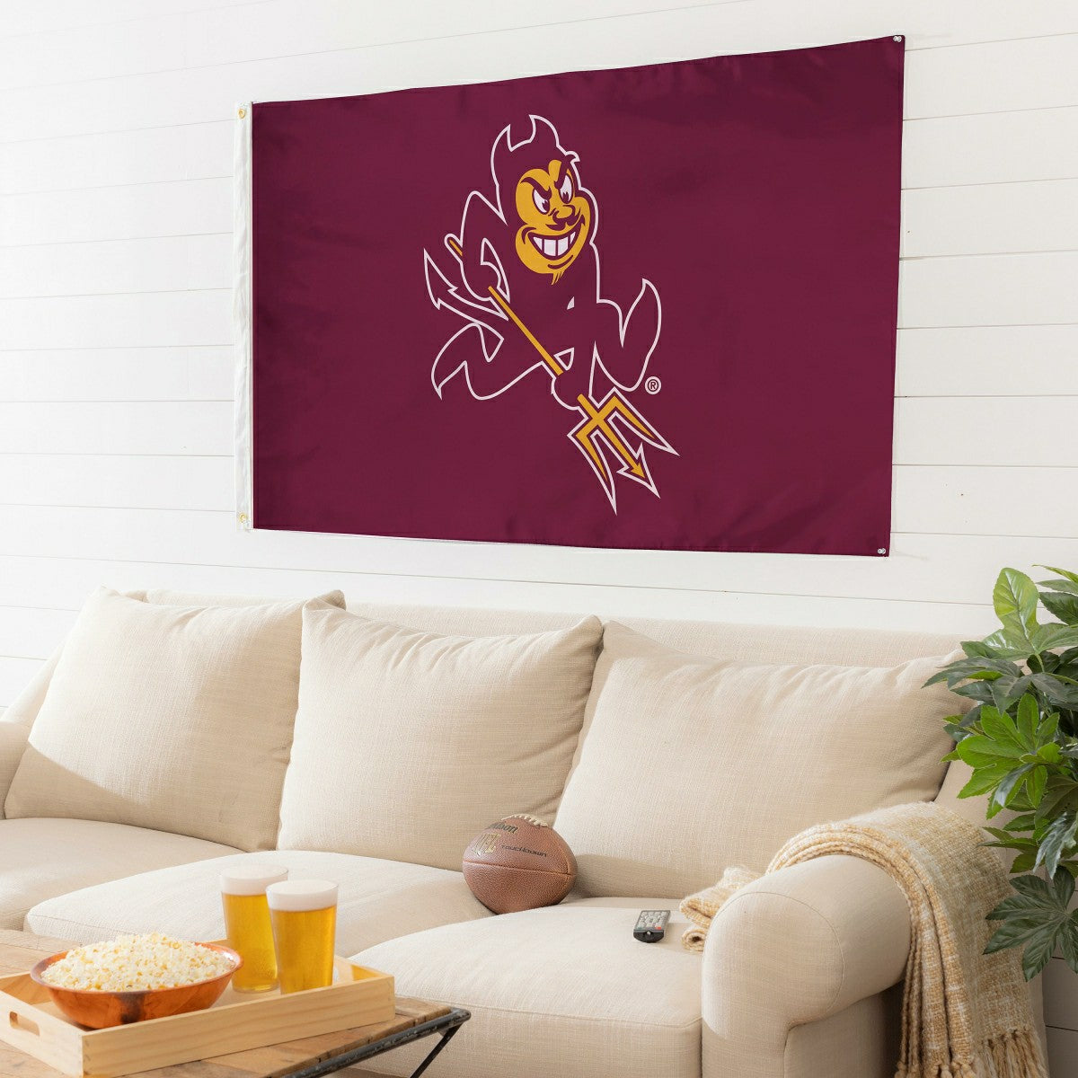 Team Sports America Recommended - Arizona State University Single Sided Flag w/ 2 Grommets, 3'x5'