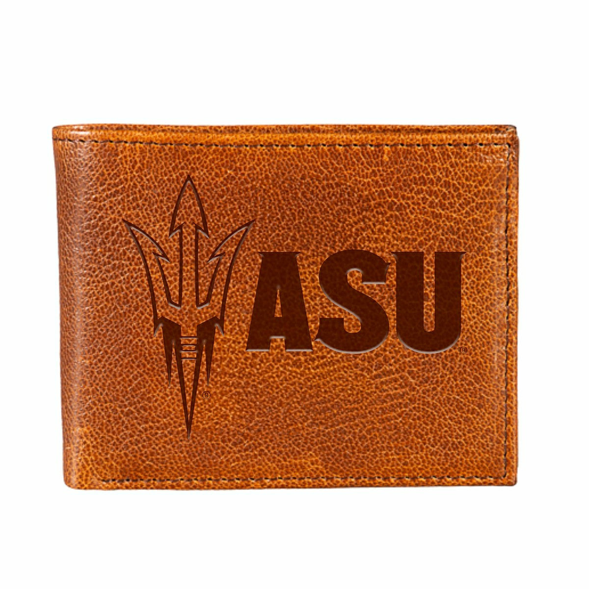 Team Sports America Signature - Arizona State University, Embossed 100% Genuine Tumbled Leather Passca
