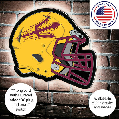 Team Sports America Value - LED Wall Decor, Helmet, Arizona State University