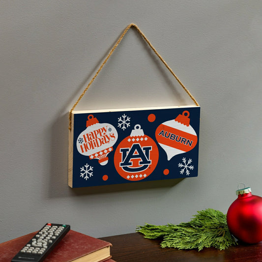 Team Sports America Everyday - Auburn University Holiday Wood Wall Sign, 6x11
