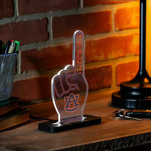 Team Sports America Recommended - Auburn University College Foam Finger Desklite LED Decor