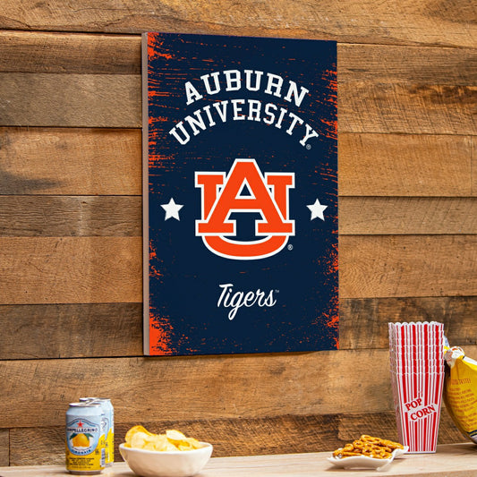 Team Sports America Exclusive - Auburn University Wood Wall Sign, 16x24