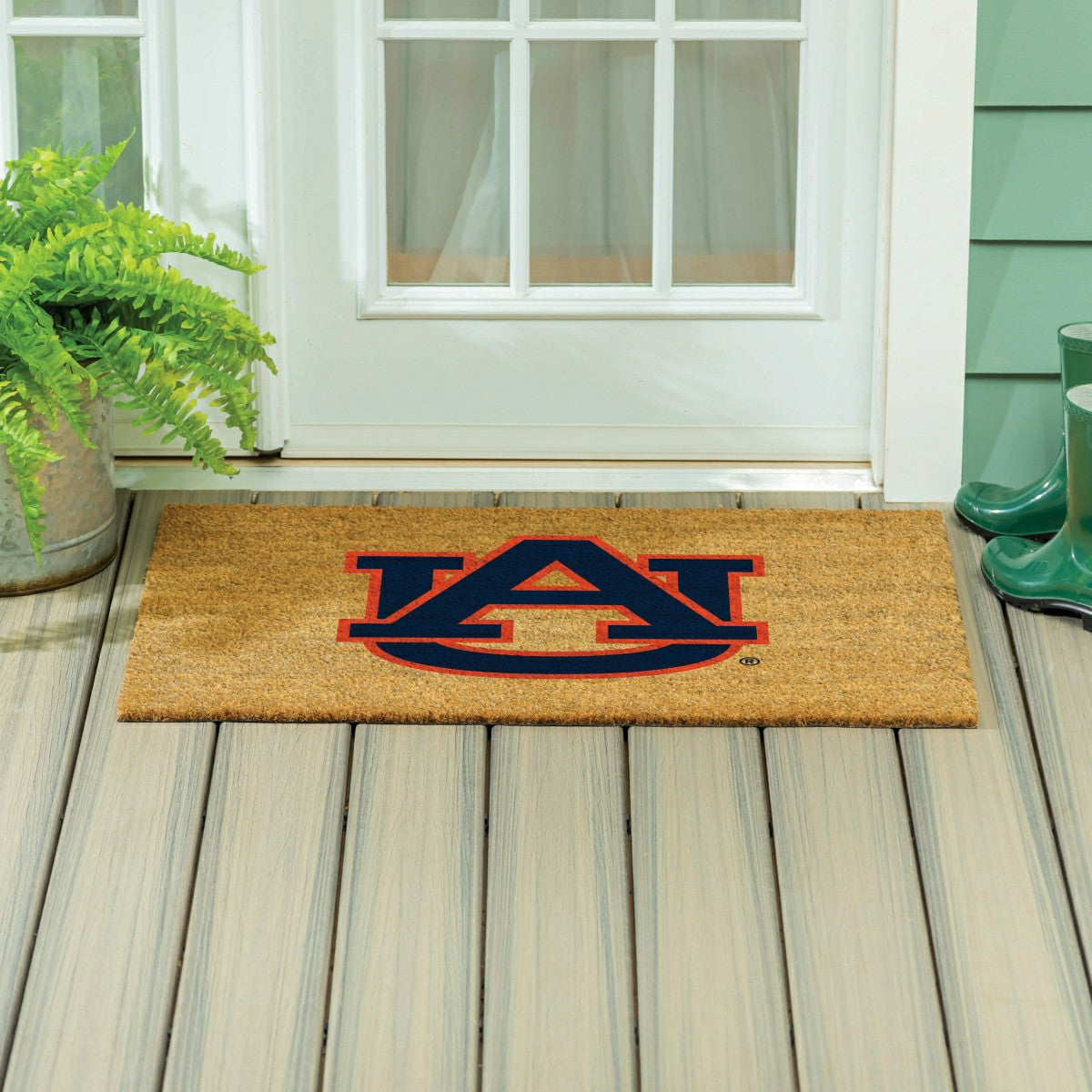Team Sports America Recommended - Auburn University Large Full Color Coir Mat, 36"x24"