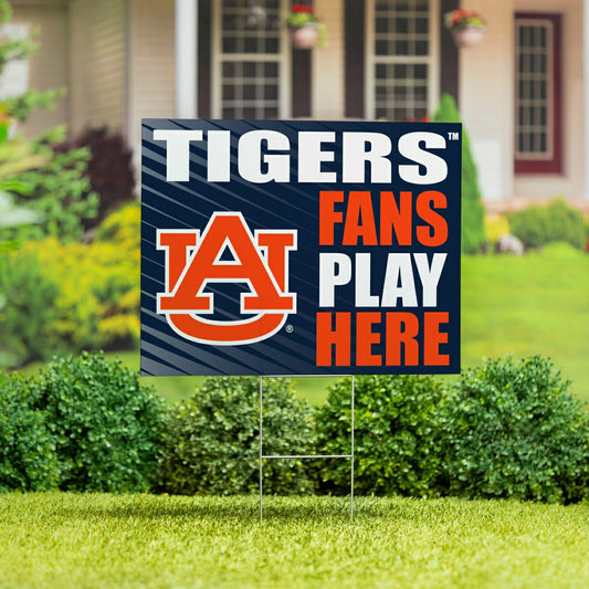 Team Sports America Exclusive - Auburn University Coroplast Yard Sign "Fans Play Here"