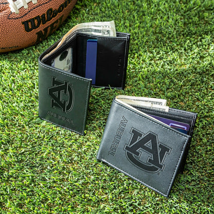 Team Sports America Classic - Auburn University, Bi-Fold and Tri-Fold Wallet Gift Set, Black