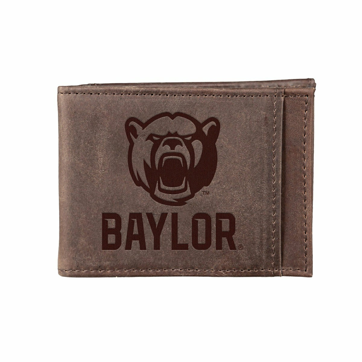 Team Sports America Trending - Front Pocket Wallet w/ RFID Blocking, Baylor University, Brown