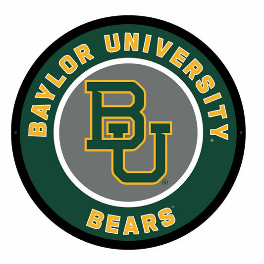 Team Sports America Best Seller - LED Wall Decor, Round, Baylor University