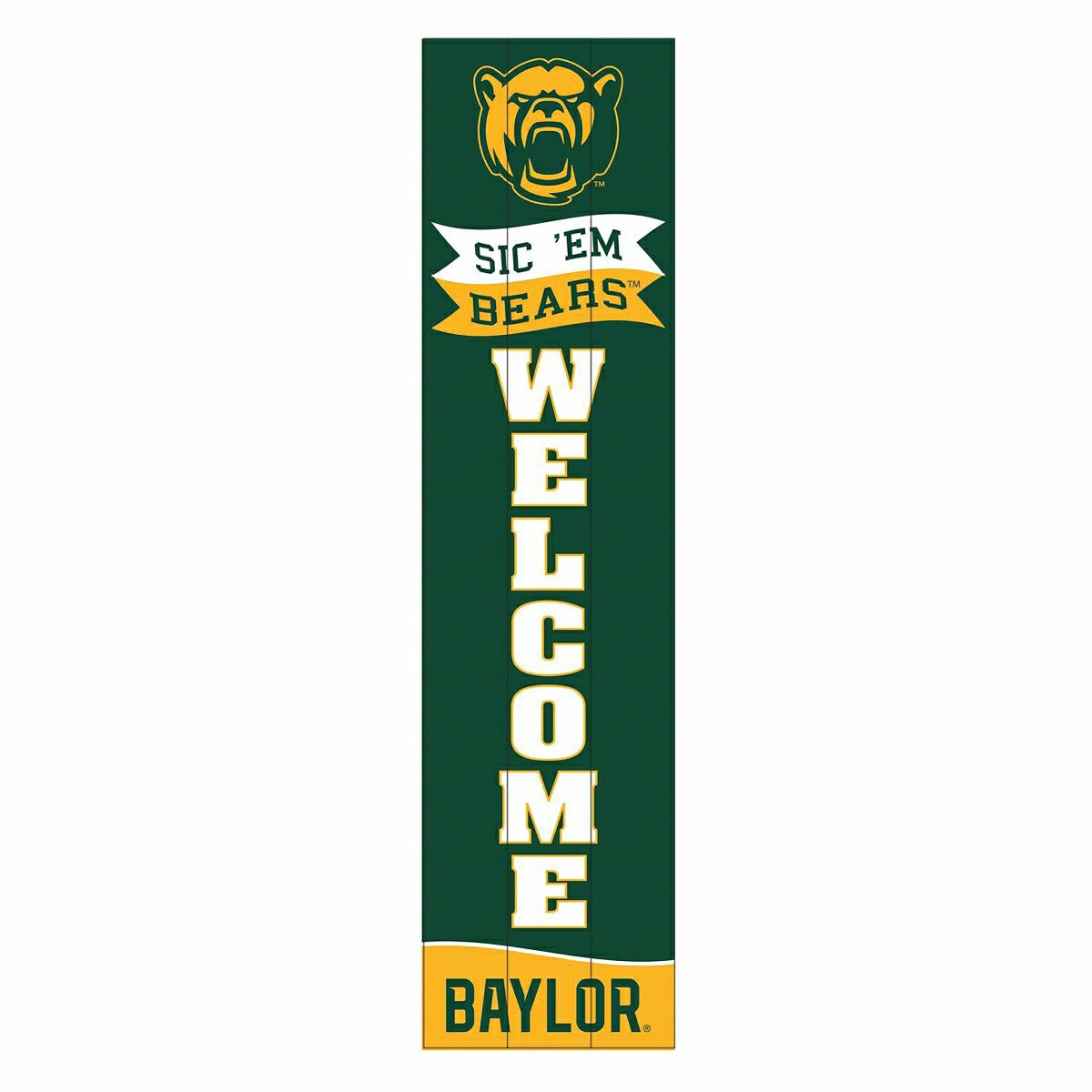 Team Sports America Classic - Baylor University Large Single Sided Leaner, 46"