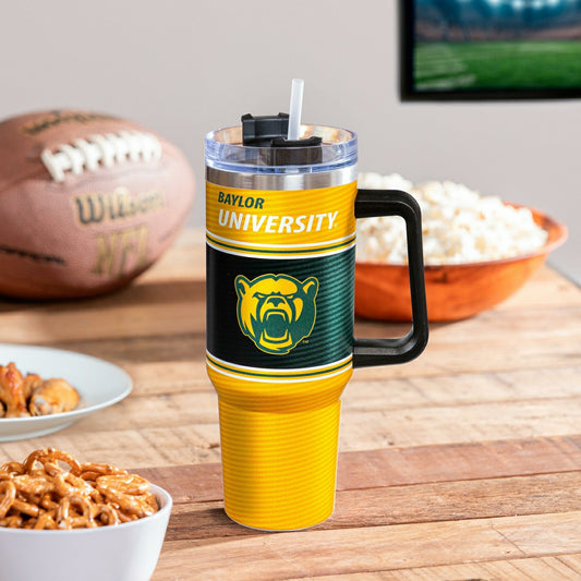 Team Sports America Recommended - 40oz Stainless Steel Canyon Cup w/ Straw, Baylor University