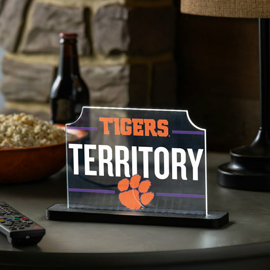 Team Sports America Value - Clemson University College Rectangle Desklite LED Decor