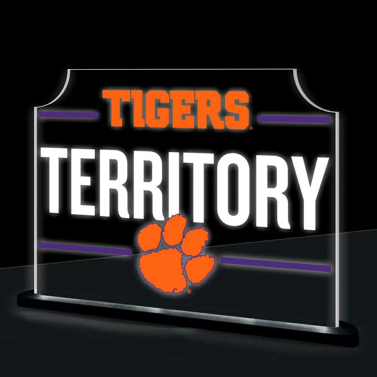 Team Sports America Value - Clemson University College Rectangle Desklite LED Decor