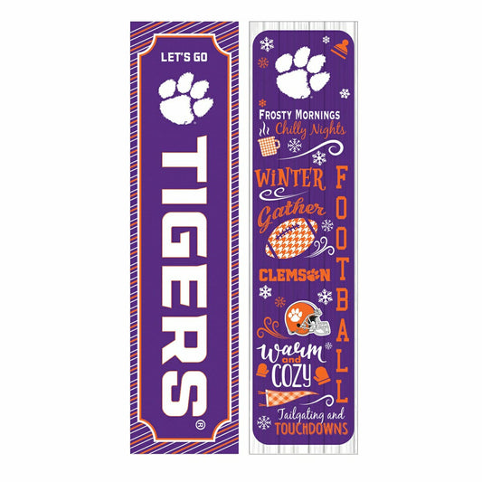 Team Sports America Essential - 46" Double Sided Leaner, Clemson University, Winter Seasonal