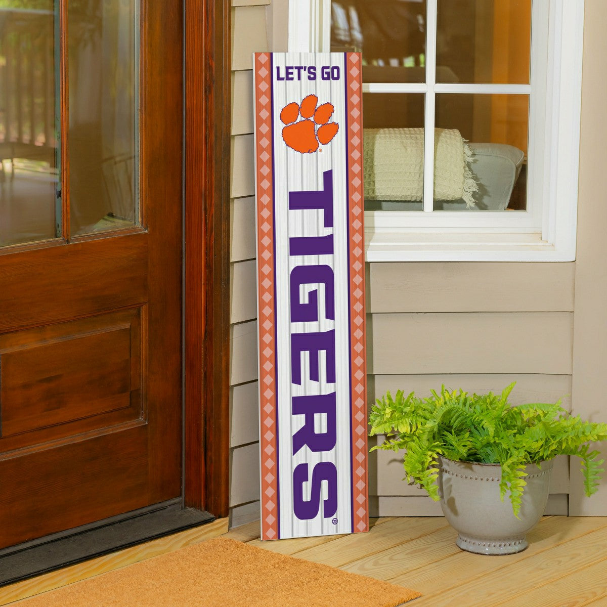Team Sports America Trending - 47" Double Sided Leaner, Clemson University, Christmas