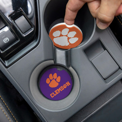 Team Sports America Exclusive - Clemson University Car Coaster Set, 2pc
