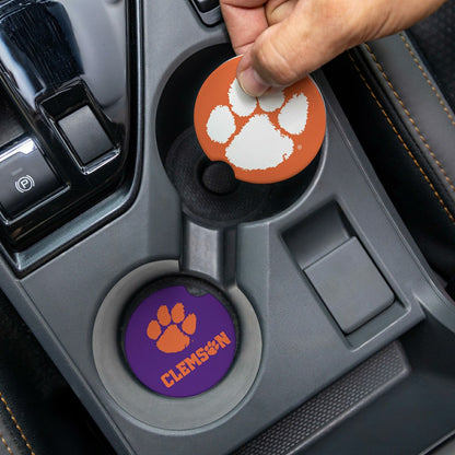 Team Sports America Exclusive - Clemson University Car Coaster Set, 2pc