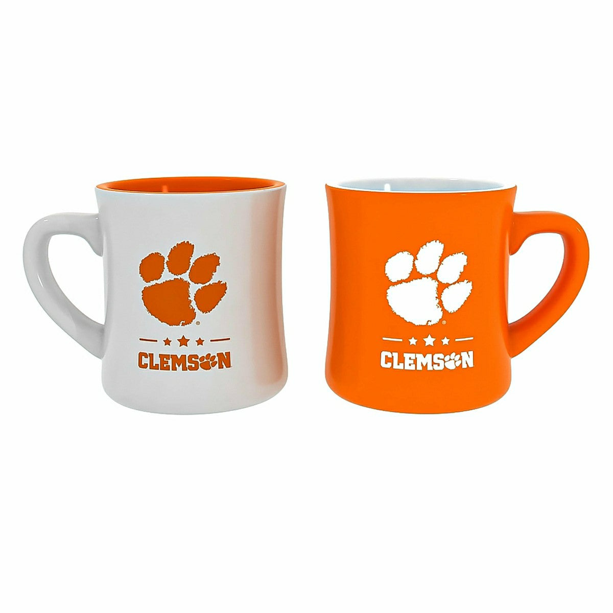 Team Sports America Classic - Clemson University 10oz Ceramic Cup Set, 2pc