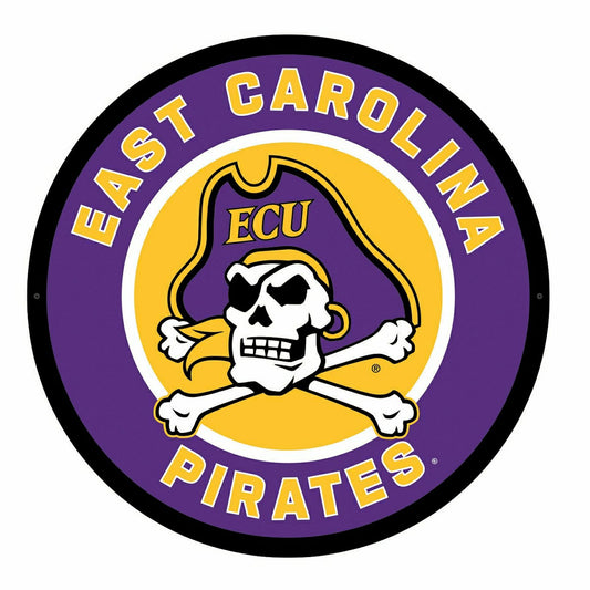 Team Sports America Signature - LED Wall Decor, Round, East Carolina University
