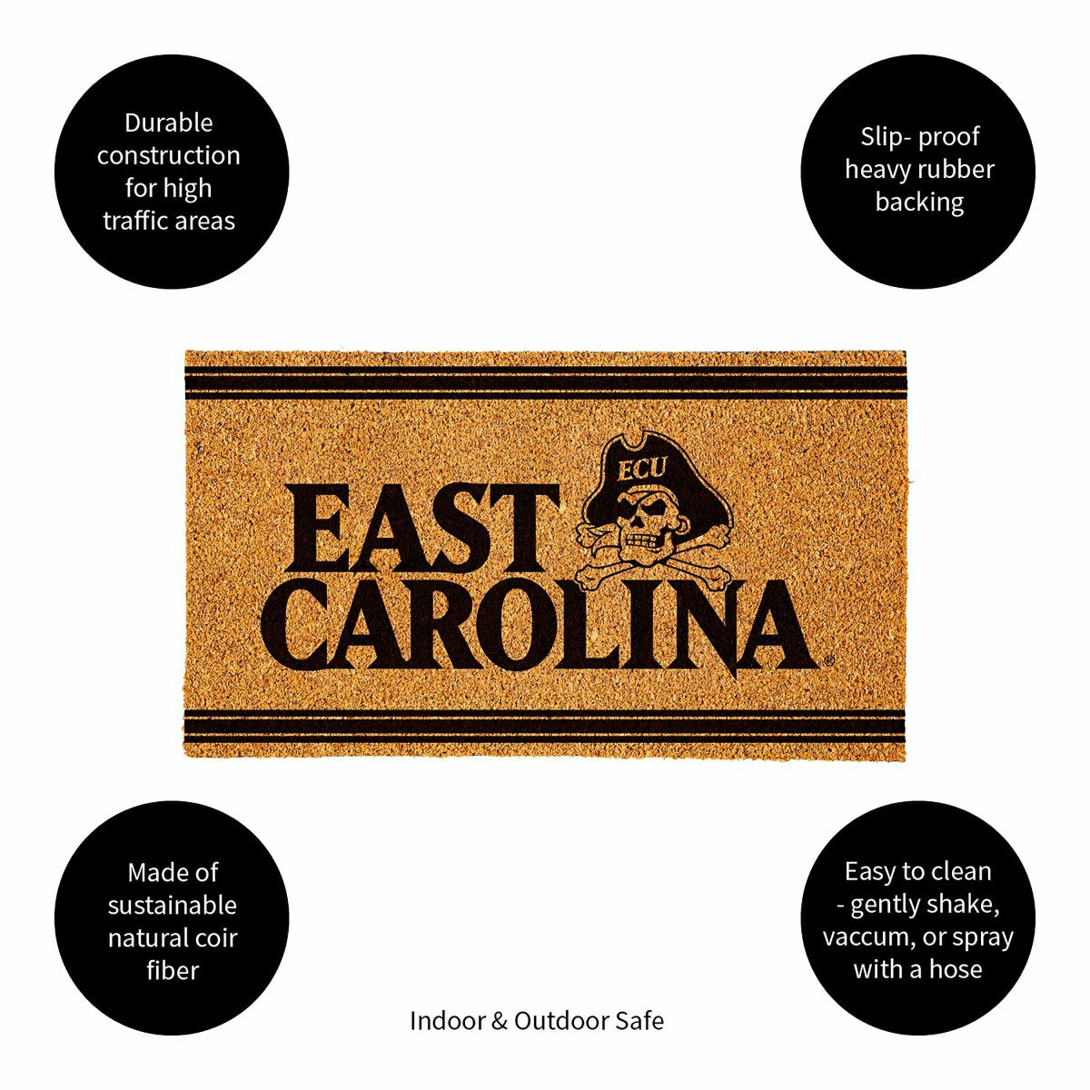 Team Sports America Recommended - East Carolina University, Coir Mat 1C