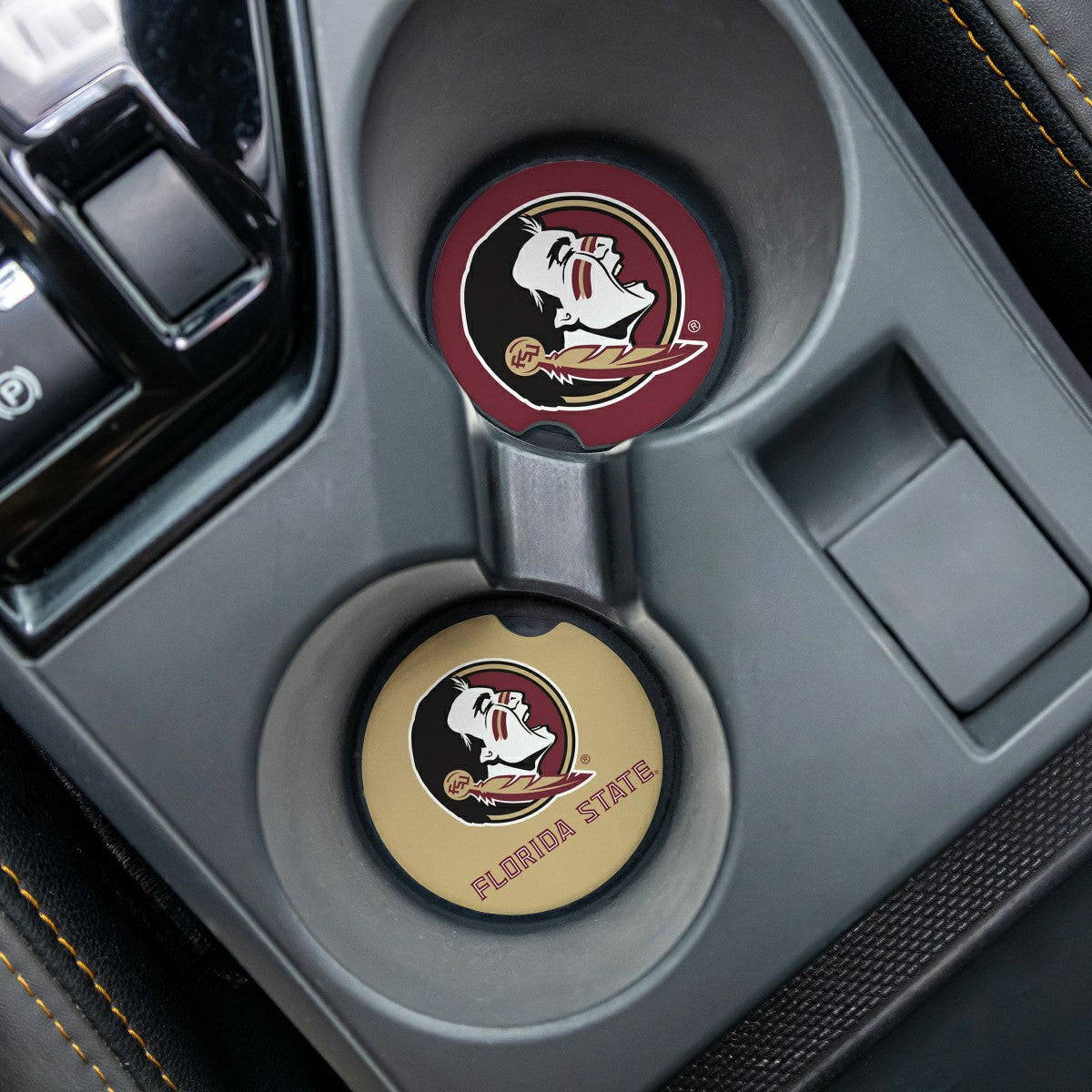 Team Sports America Value - Florida State University Car Coaster Set, 2pc