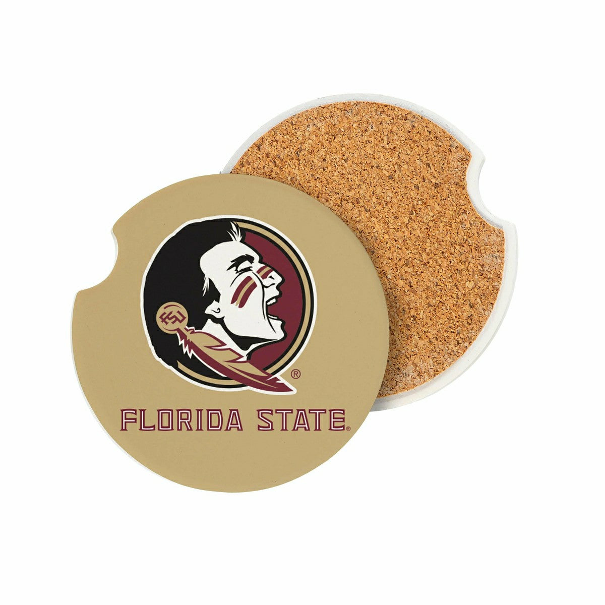 Team Sports America Value - Florida State University Car Coaster Set, 2pc