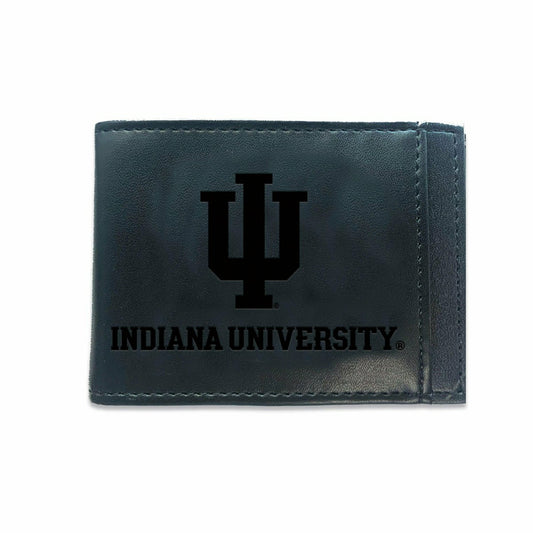 Team Sports America Classic - Front Pocket Wallet w/ RFID Blocking, Indiana University, Black