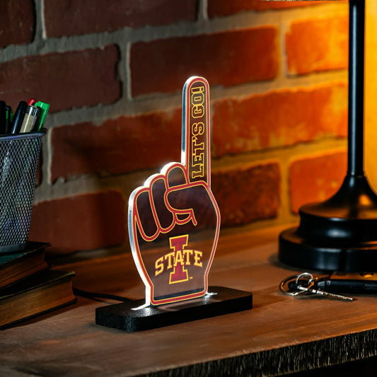 Team Sports America Everyday - Iowa State University College Foam Finger Desklite LED Decor