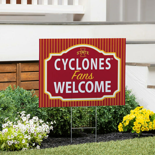 Team Sports America Exclusive - Iowa State University Coroplast Yard Sign, "Fans Welcome"
