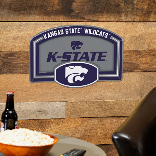 Team Sports America Everyday - Kansas State University USA Embossed Steel Wall Sign, 11" x 17"