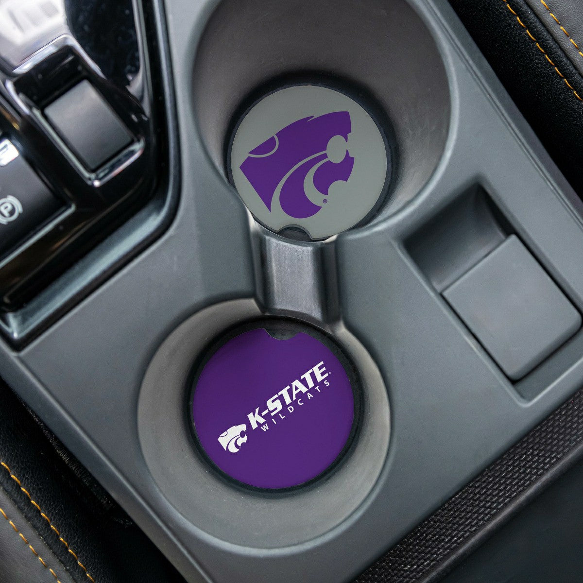 Team Sports America Trending - Kansas State University Car Coaster Set, 2pc