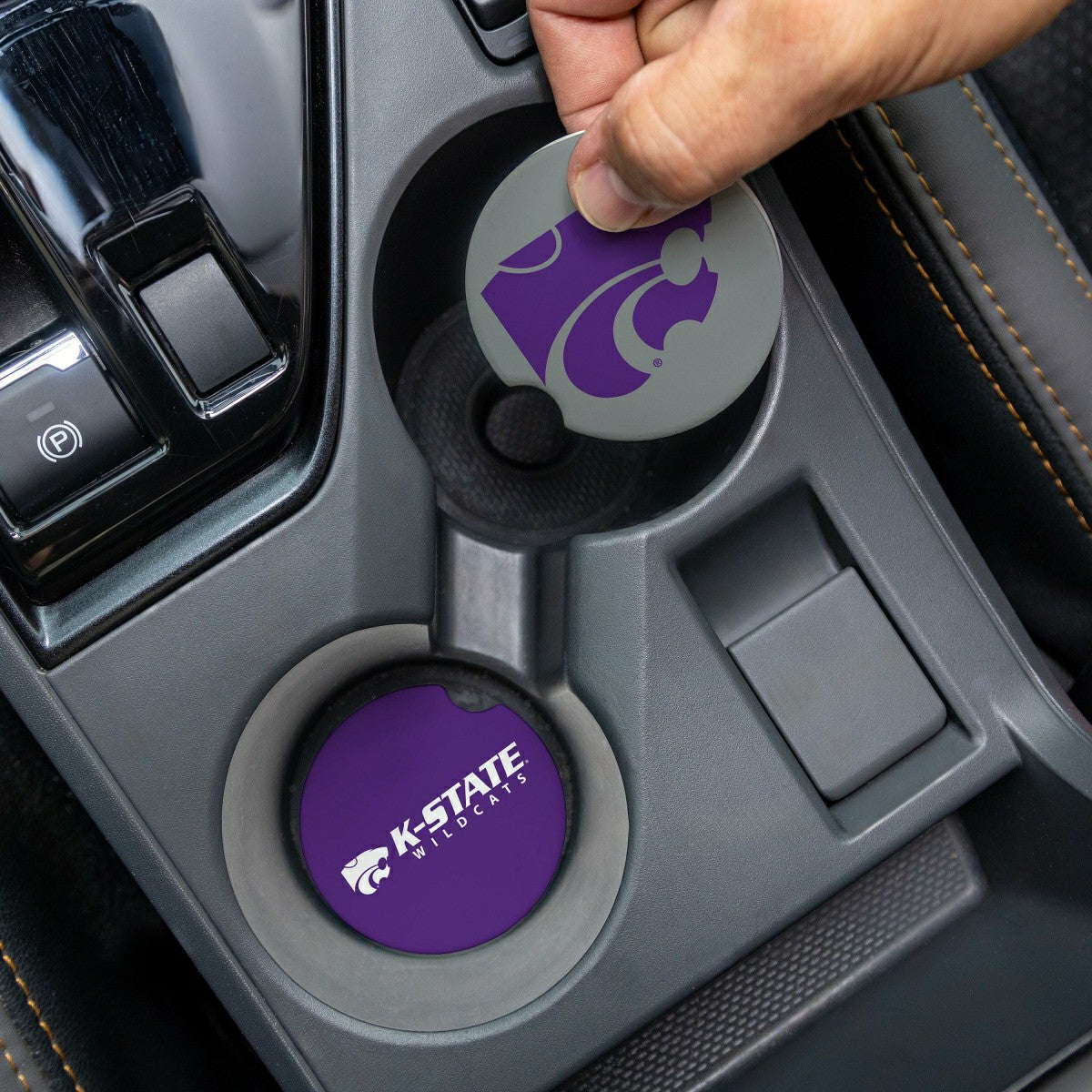 Team Sports America Trending - Kansas State University Car Coaster Set, 2pc