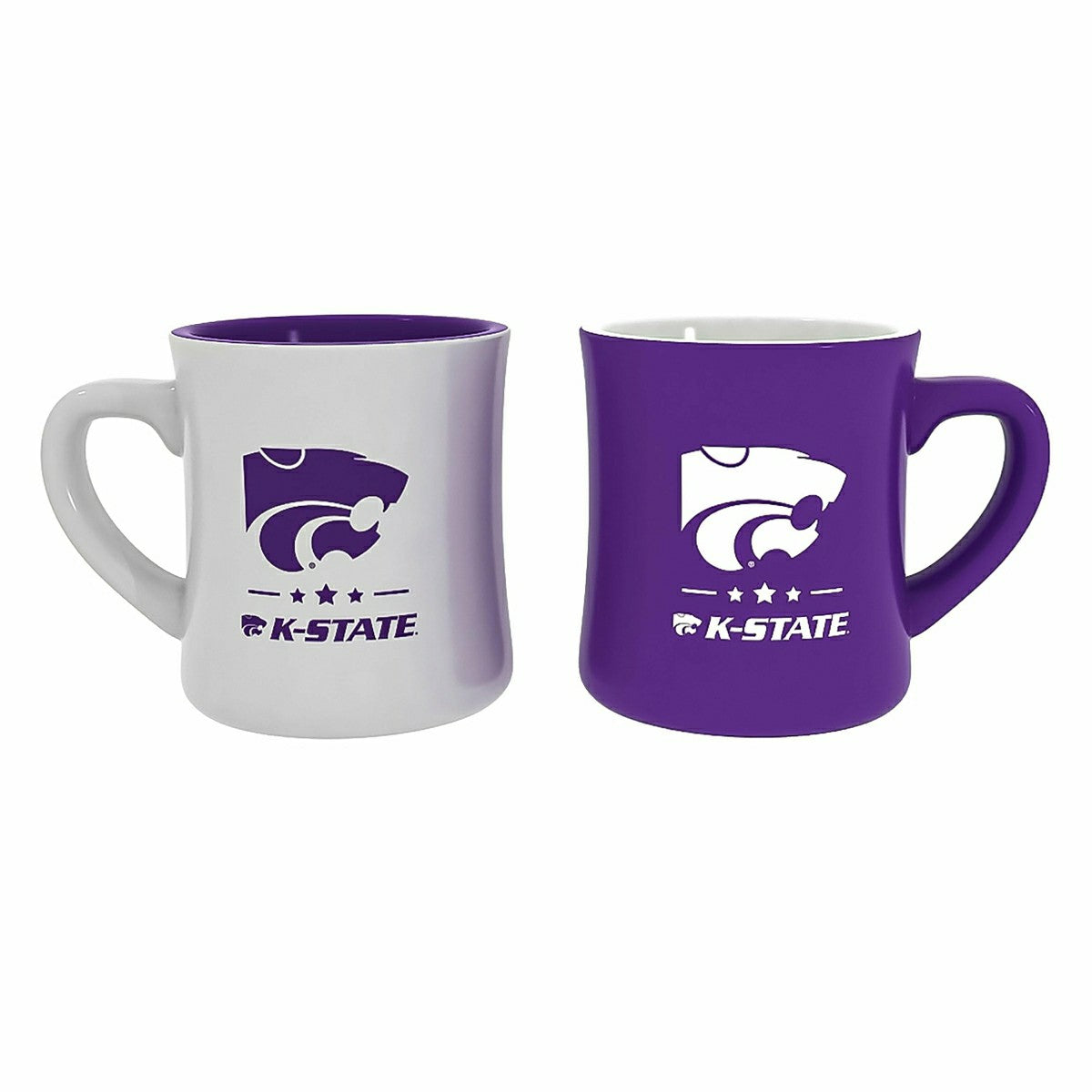 Team Sports America Recommended - Kansas State University 10oz Ceramic Cup Set, 2pc