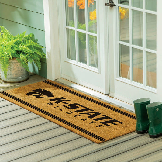 Team Sports America Recommended - Kansas State University Extra Large One Color Coir Mat, 60"x24"