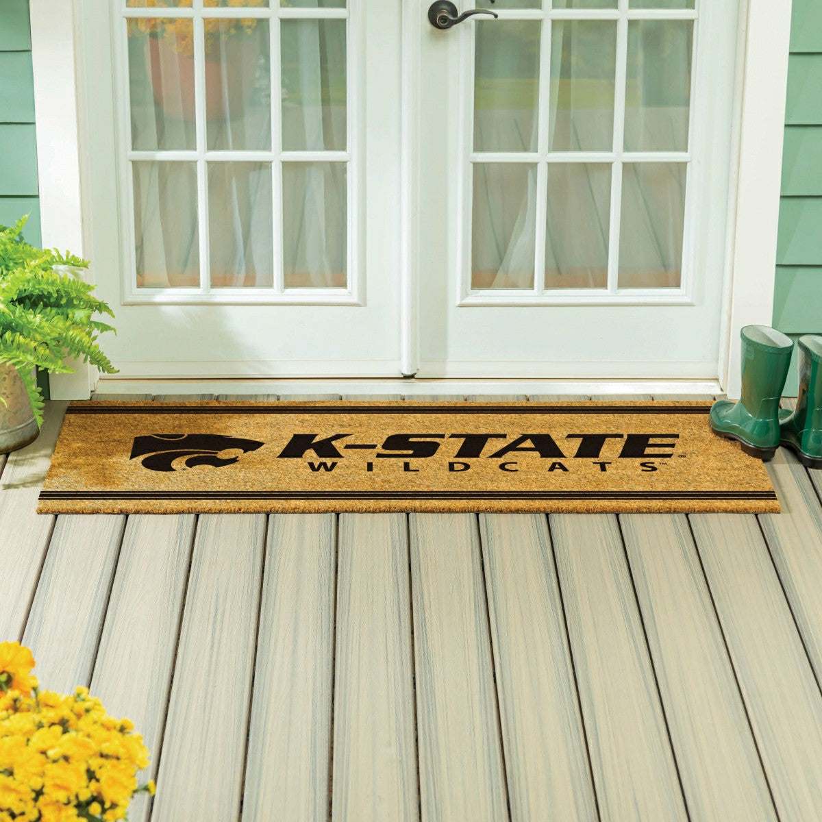Team Sports America Recommended - Kansas State University Extra Large One Color Coir Mat, 60"x24"