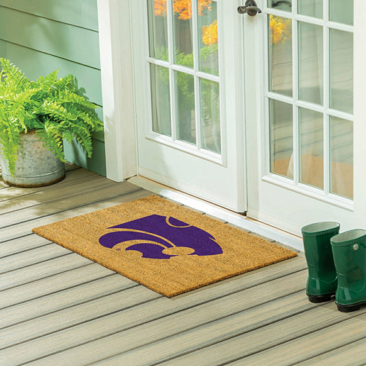 Team Sports America Essential - Kansas State University Large Full Color Coir Mat, 36"x24"