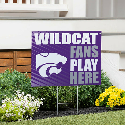 Team Sports America Everyday - Kansas State University Coroplast Yard Sign "Fans Play Here"