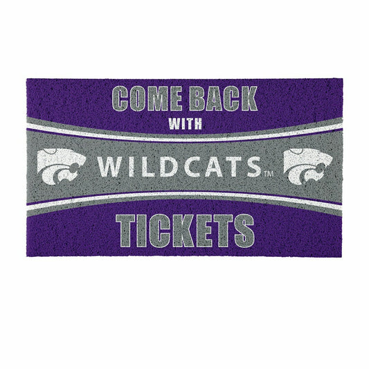 Team Sports America Best Seller - 28" x 16" PVC Trapper Mat, Come Back with Tickets, Kansas State Univer
