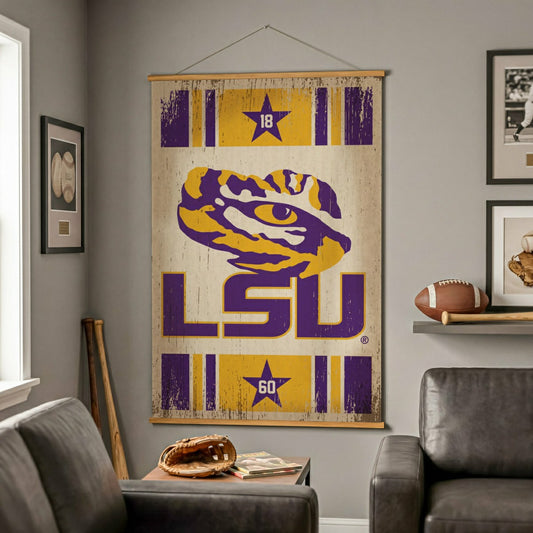 Team Sports America Trending - Louisiana State University, Canvas Wall Tapestry, Large, 54x36