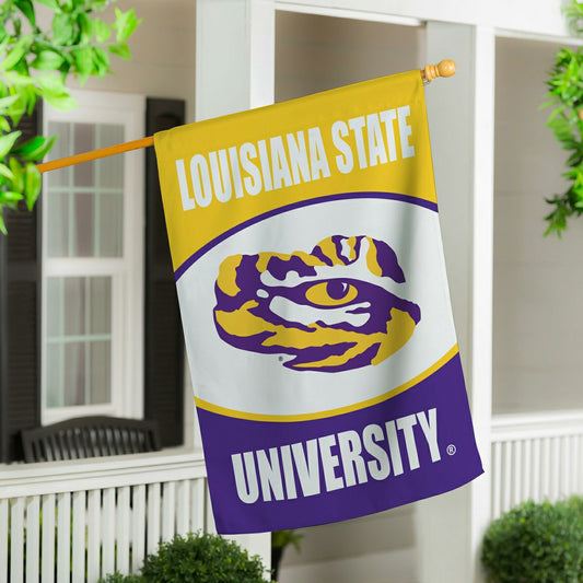 Team Sports America Recommended - Louisiana State University Suede Flag, House