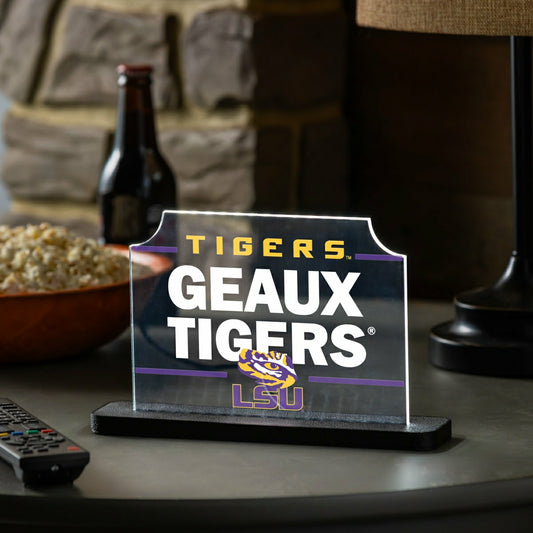 Team Sports America Value - Louisiana State University College Rectangle Desklite LED Decor