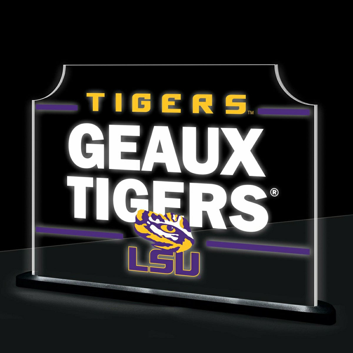 Team Sports America Value - Louisiana State University College Rectangle Desklite LED Decor