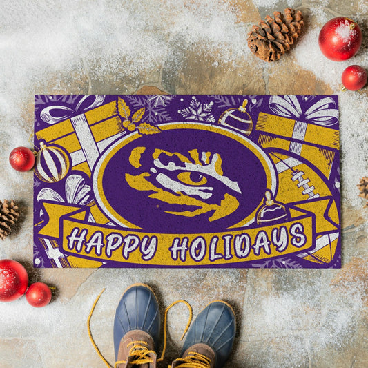 Team Sports America Classic - Louisiana State University Holiday PVC Mat, 28"x16"