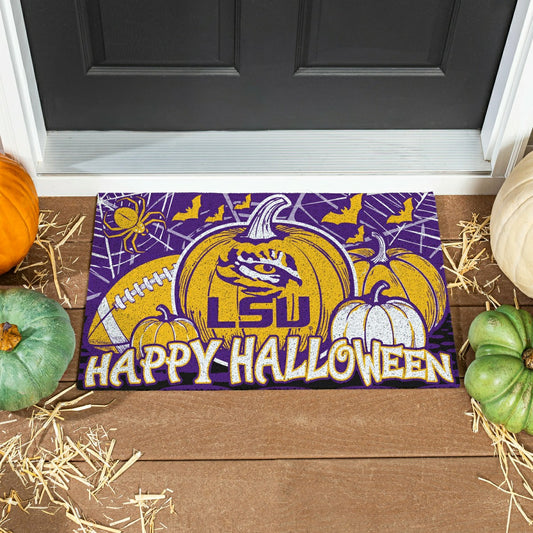 Team Sports America Best Seller - Louisiana State University Halloween PVC Mat, 28"x16"