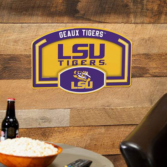 Team Sports America Best Seller - Louisiana State University USA Embossed Steel Wall Sign, 11" x 17"