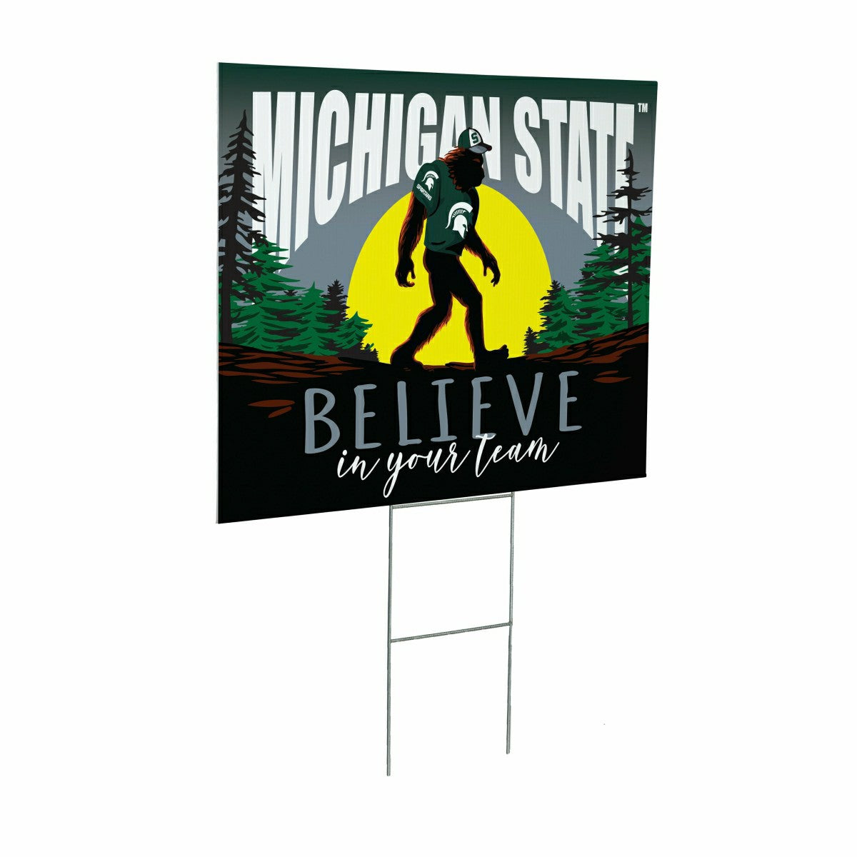 Team Sports America Value - Michigan State University Yard Sign, Bigfoot