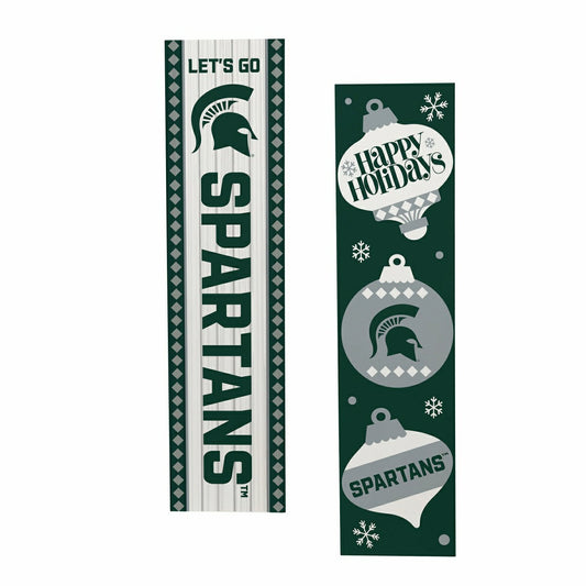 Team Sports America Classic - 47" Double Sided Leaner, Michigan State University, Christmas