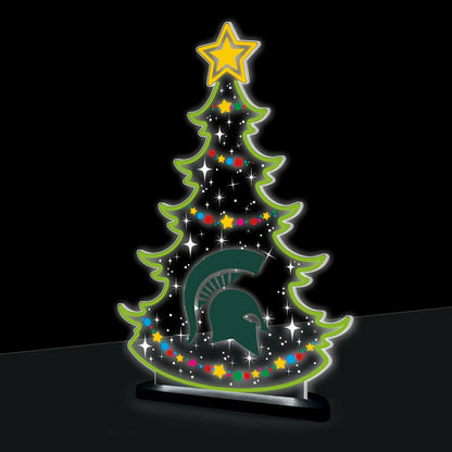 Team Sports America Everyday - Michigan State University College Holiday Tree Desklite LED Decor