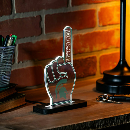 Team Sports America Value - Michigan State University College Foam Finger Desklite LED Decor